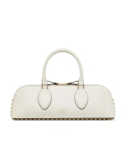 Valentino Garavani Rockstud East-west Leather Handbag In Nude