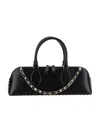 Valentino Rockstud East-west Leather Tote Bag In Black