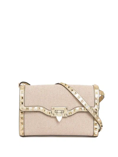Valentino Garavani Rockstud-embellished Cross Body Bag In Neutral