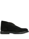 Valentino Rockstud-embellished Desert Boots In Black