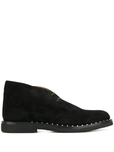 Valentino Garavani Rockstud-embellished Desert Boots In Black