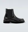 Valentino M-way Rockstud Ankle Boot In Calfskin Leather In Black
