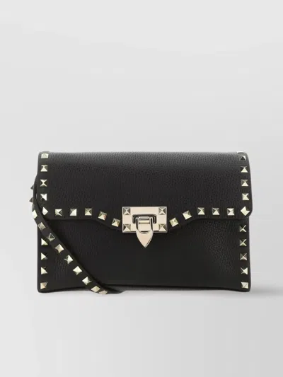 VALENTINO GARAVANI ROCKSTUD EMBELLISHED LEATHER CROSSBODY
