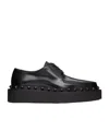 Valentino Garavani Rockstud M-way Calfskin Derby With Matching Studs Woman Black 39 In Black