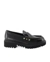 Valentino Rockstud-embellished Leather Loafers In Black