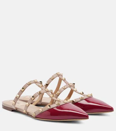 VALENTINO GARAVANI ROCKSTUD LEATHER MULES