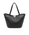 Valentino Women's Rockstud Small Tote Bag In Black
