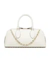 Valentino Rockstud-embellished Leather Tote Bag In White
