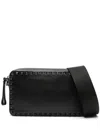 Valentino Rockstud-embellished Messenger Bag In Black