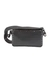 Valentino Rockstud-embellished Messenger Bag In Black