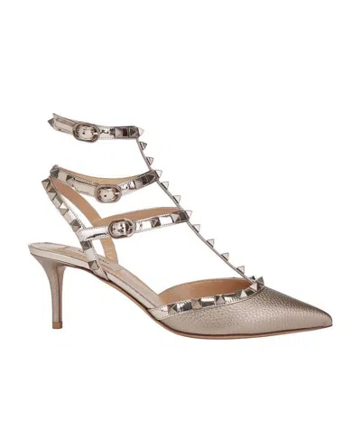 Valentino Garavani Rockstud-embellished Pumps In Nude
