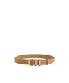 Valentino Garavani Flaneuse Belt In Suede 30 Mm Woman Havana Beige 100 In Brown