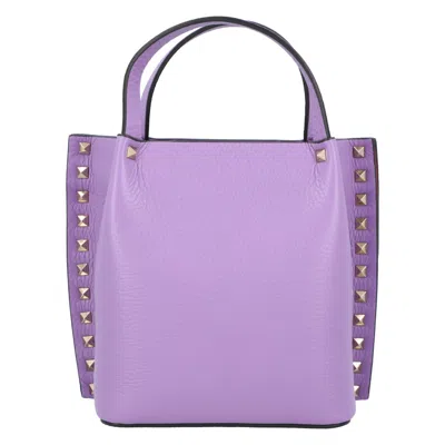 Valentino Garavani Valentino Rockstud-embellished Tote Bag Purple