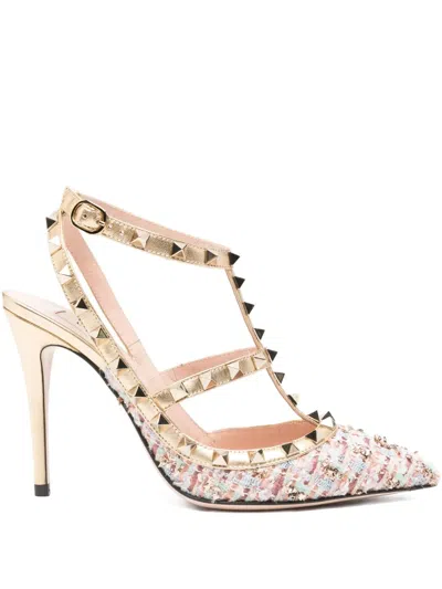 Valentino Garavani Rockstud-embellishment Pumps In Neutral