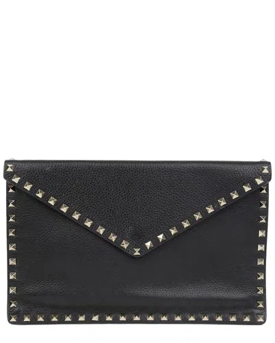 Pre-owned Valentino Garavani Valentino Rockstud Envelope Clutch (authentic Pre-loved)