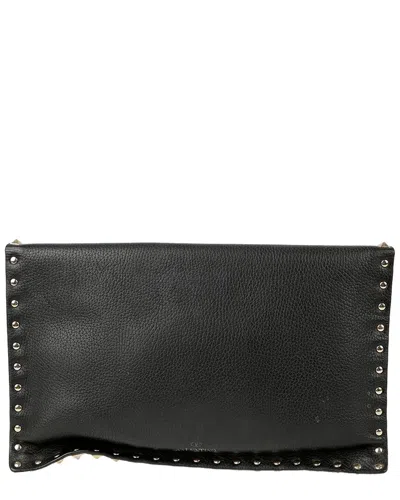Pre-owned Valentino Garavani Valentino Rockstud Envelope Clutch Bag (authentic Pre-loved)