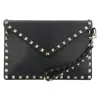 Valentino Medium Flat Clutch In Black
