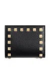 Valentino Garavani Rockstud Flap Wallet In Black