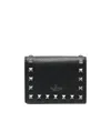 Valentino Rockstud Wallet In Black