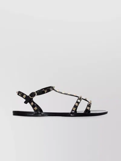 Valentino Garavani Rockstud Flat Sandals Ankle Strap