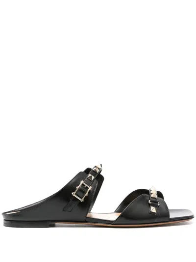 VALENTINO GARAVANI ROCKSTUD FLAT SANDALS