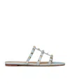 Valentino `rockstud` Sandals In Blue