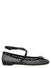 Valentino Rockstud Mesh Ballerina With Crystals And Matching Studs