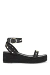 Valentino Garavani Rockstud Torchon 60 Leather And Silk Rope Platform Espadrilles In Black
