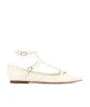Valentino Rockstud Flats In White