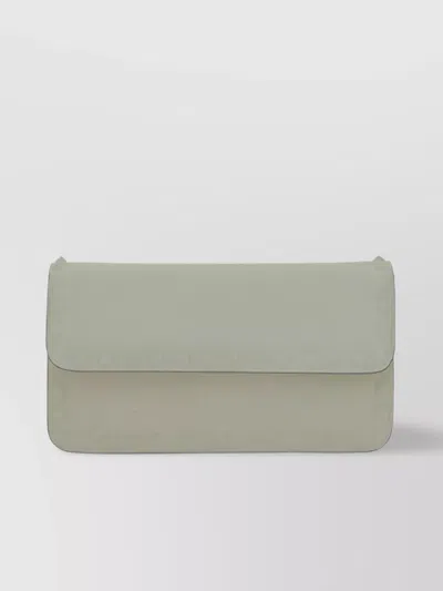 Valentino Garavani Rockstud Grained Leather Clutch Bag In Gray