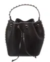 Valentino Rockstud Grainy Leather Bucket Bag (authentic )