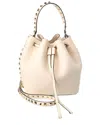 Valentino Garavani Women Drawstring Bucket Bag In White