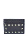 Valentino Rockstud Grainy Leather Card Holder