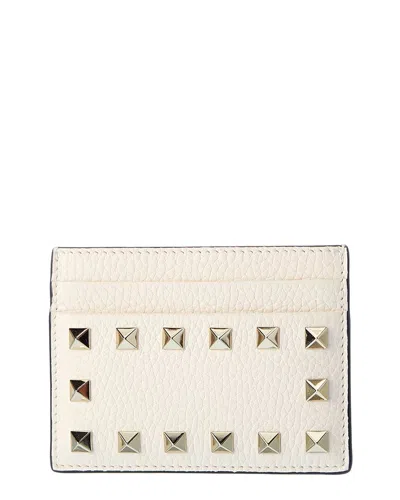Valentino Garavani Valentino Rockstud Grainy Leather Card Holder