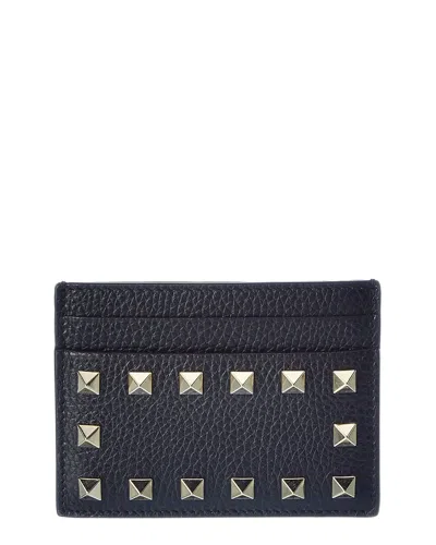 Valentino Garavani Valentino Rockstud Grainy Leather Card Holder
