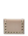 Valentino Rockstud Grainy Leather Card Holder