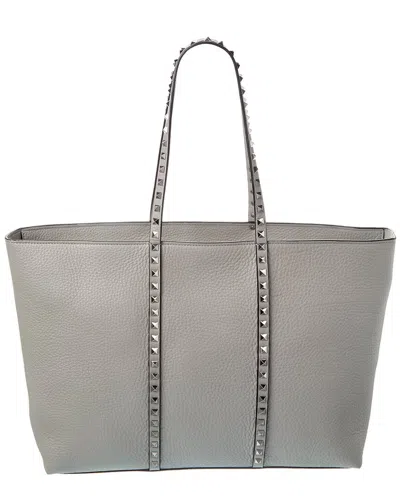 Valentino Garavani Rockstud Tote Bag In Grey