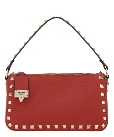 Valentino Garavani Rockstud Handbag In Red