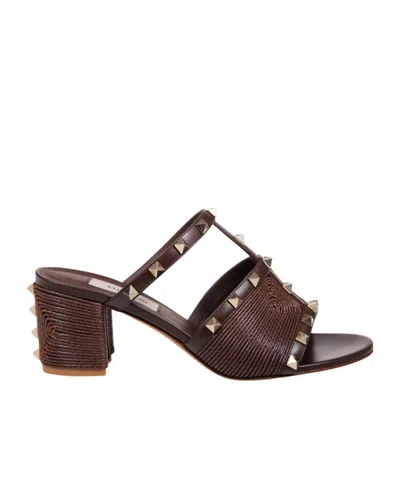 Valentino Garavani Rockstud High-heeled Sandals In Black