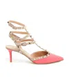 Valentino Logo High Heels In Nude