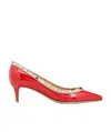 Valentino Rockstud High Heels In Red