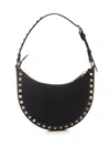Valentino Mini Rockstud Calf Leather Hobo Bag In Black