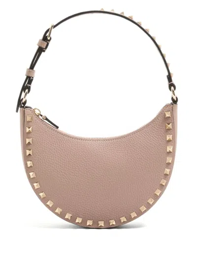 Valentino Garavani Rockstud Hobo Mini Bag In White