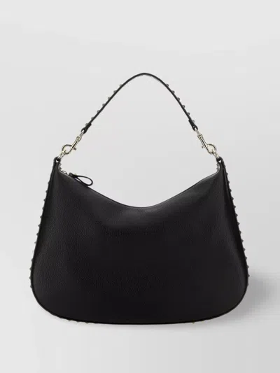 Valentino Garavani Hobo Leather Bag In Black