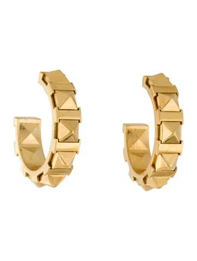 Pre-owned Valentino Garavani Rockstud Hoop Earrings In Multi