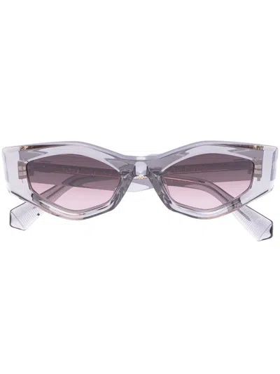 Valentino Rockstud Irregular-frame Sunglasses In Purple