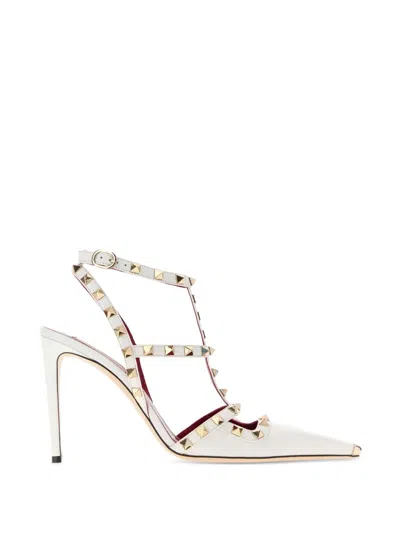 Valentino Garavani Rockstud Kidskin Pumps 100mm In White