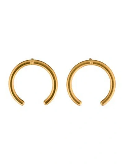 Pre-owned Valentino Garavani Rockstud Large Hoop Earrings In Multi