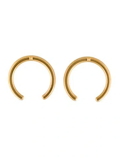 Pre-owned Valentino Garavani Rockstud Large Hoop Earrings In Multicolor