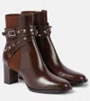 Valentino Women's Rockstud Embellished Block Heel Booties In Braun